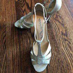 Nina strappy silver heels